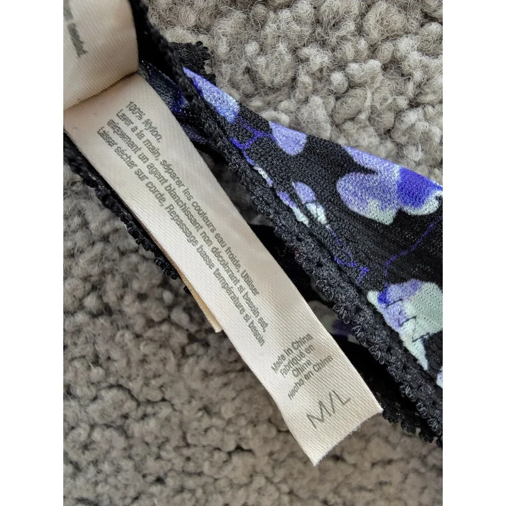 On Gossamer Mesh Printed Hipster Thong Women's M/L Evening Blossom Pull On